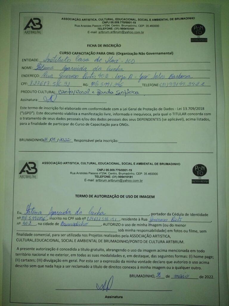 Registro das atividades desenvolvidas pelo projeto.